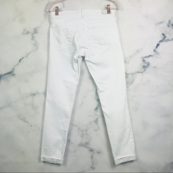 AG Adriano Goldschmied White Stilt Roll Up Jeans - Picture 3 of 7